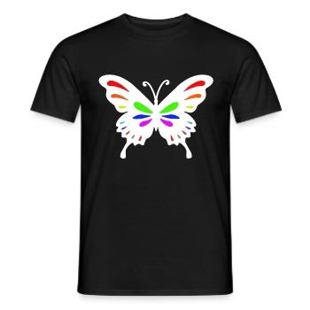 butterfly butterfly - Men's T-Shirt - black - Front - AI Model Male 178 light (178cm)