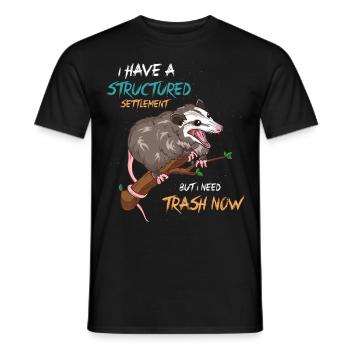 Opposum Dirty Animal graphic - Men's T-Shirt - black - Front - AI Model Male 178 light (178cm)