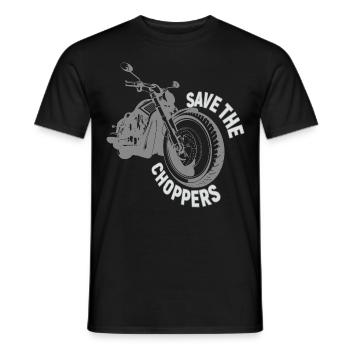 save the choppers moto bike biker - T-shirt homme - noir - Devant - AI Model Male 178 light (178cm)