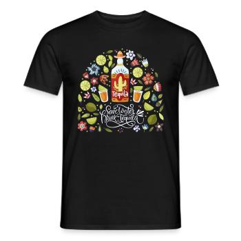 Mexico - Wasser - Tequilla - dunkel - Männer T-Shirt - Schwarz - Vorne - AI Model Male 178 light (178cm)