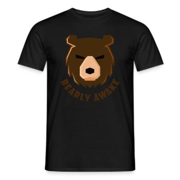 Bear Word Game - Fast Awake - Dark - Men's T-Shirt - black - Front - AI Model Male 178 light (178cm)