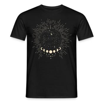 phases of the moon - Men's T-Shirt - black - Front - AI Model Male 178 light (178cm)
