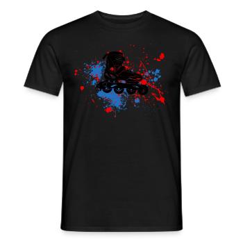 Patins à roulettes - T-shirt homme - noir - Devant - AI Model Male 178 light (178cm)
