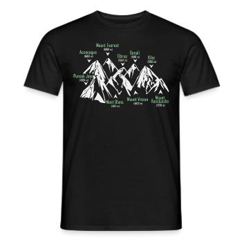 The Seven Summits - Männer T-Shirt - Schwarz - Vorne - AI Model Male 178 light (178cm)