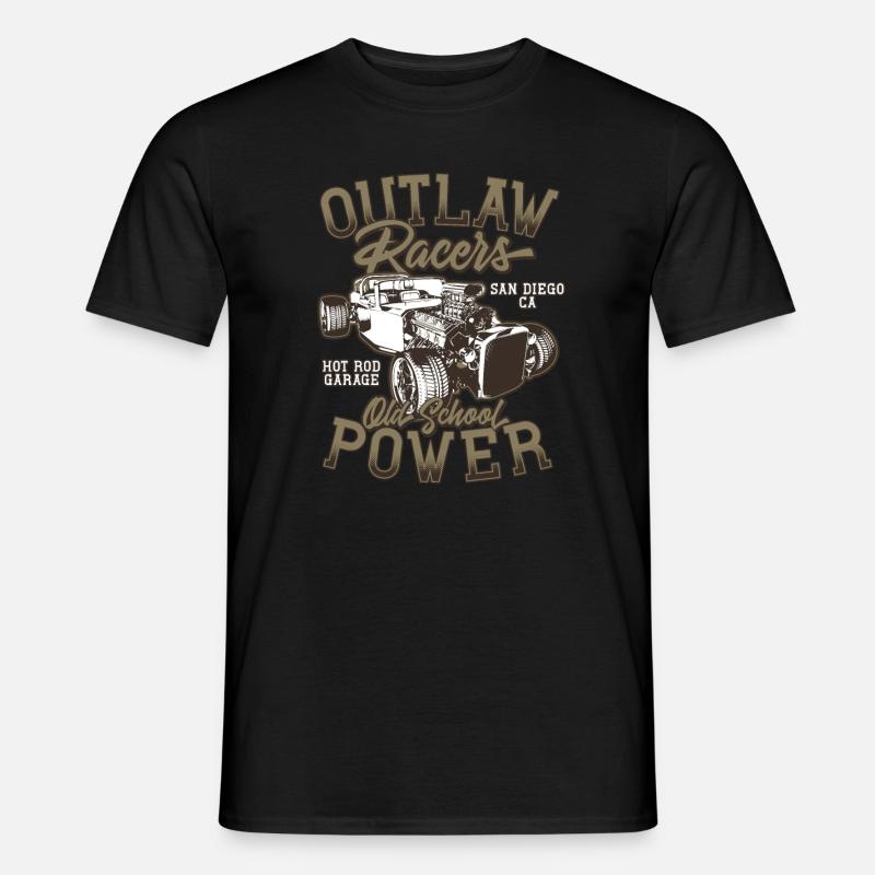 Hot Rod - Klassische Rennautos - hell - Männer T-Shirt - Schwarz