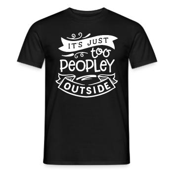 Antisocial - Far too human - neg - Men's T-Shirt - black - Front - AI Model Male 178 light (178cm)