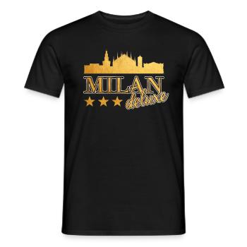Milan Milan Italy City Skyline Home Love - Men's T-Shirt - black - Front - AI Model Male 178 light (178cm)