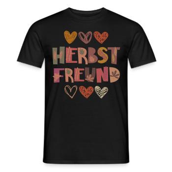 Herbst Freund Dankbarkeit Blätter - Männer T-Shirt - Schwarz - Vorne - AI Model Male 178 light (178cm)