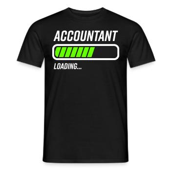 Accountant Loading Loading Bar - Men's T-Shirt - black - Front - AI Model Male 178 light (178cm)