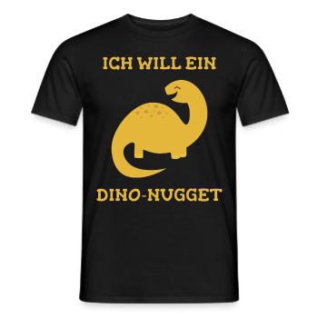 Dino Nugget Nuggets Dinosaurier Geschenk - Männer T-Shirt - Schwarz - Vorne - AI Model Male 178 light (178cm)