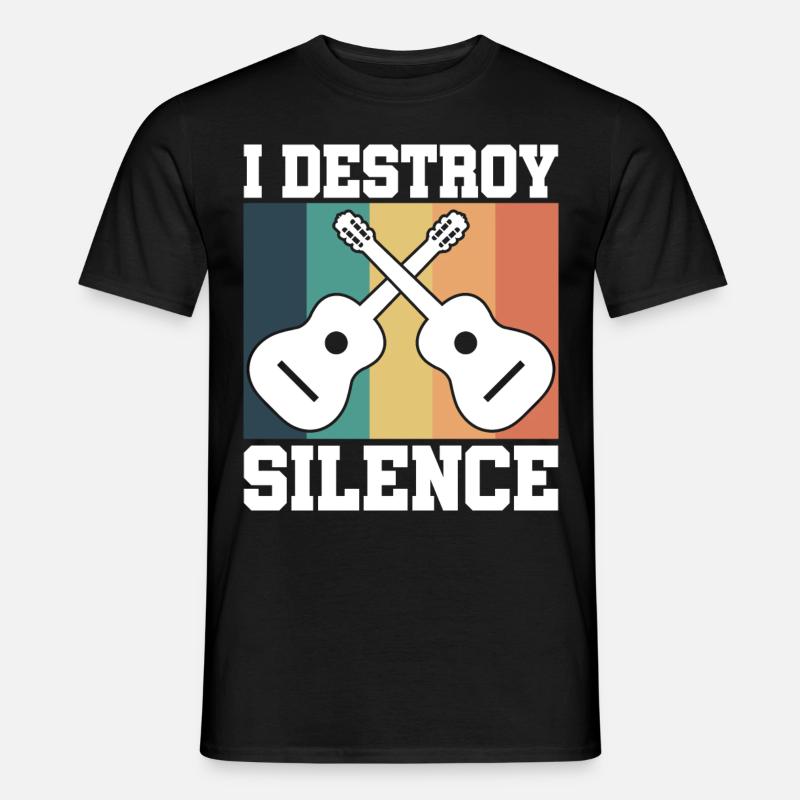 Gitarre retro - Männer T-Shirt - Schwarz