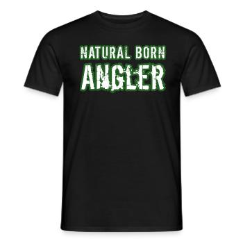 Anglershirt Natural Born - Männer T-Shirt - Schwarz - Vorne - AI Model Male 178 light (178cm)