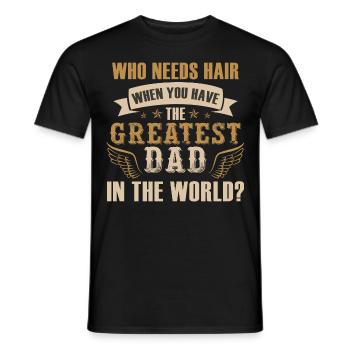 Le plus grand papa - T-shirt homme - noir - Devant - AI Model Male 178 light (178cm)