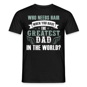 Greatest Dad - Men's T-Shirt - black - Front - AI Model Male 178 light (178cm)