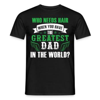 Funny Dad Fathers Day - Men's T-Shirt - black - Front - AI Model Male 178 light (178cm)