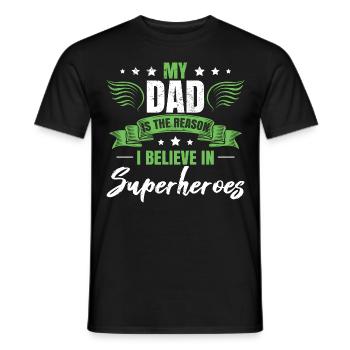 Son Dad Gift - Men's T-Shirt - black - Front - AI Model Male 178 light (178cm)
