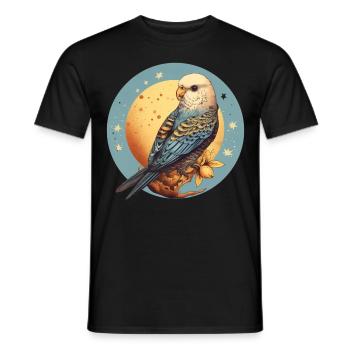 Wellensittich - Männer T-Shirt - Schwarz - Vorne - AI Model Male 178 light (178cm)