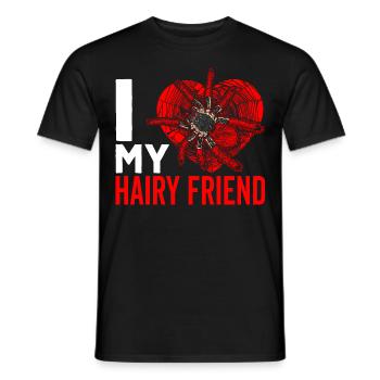 J’aime mon ami poilu propriétaire de tarentule - T-shirt homme - noir - Devant - AI Model Male 178 light (178cm)