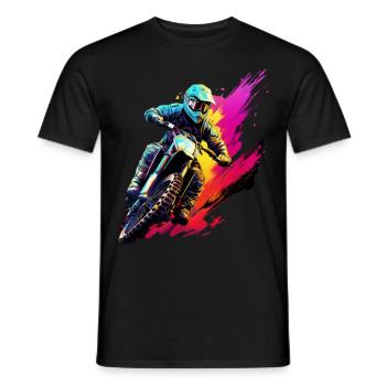 Motorcross - Men's T-Shirt - black - Front - AI Model Male 178 light (178cm)