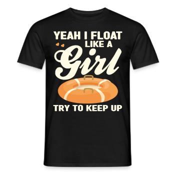 Rafting Wassersport | River Tubing Fluss Geschenke - Männer T-Shirt - Schwarz - Vorne - AI Model Male 178 light (178cm)