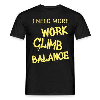 Kletterer Boulderer klettern bouldern - Männer T-Shirt - Schwarz - Vorne - AI Model Male 178 light (178cm)