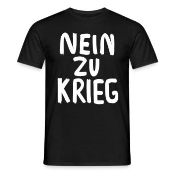 NON À LA GUERRE - OUI LA PAIX - T-shirt homme - noir - Devant - AI Model Male 178 light (178cm)