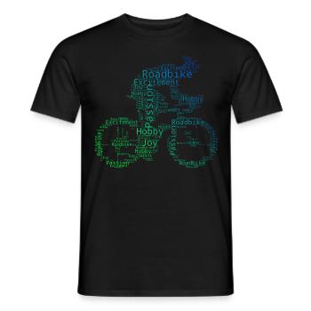 Femmes Hommes Vélo de route Vélo de route Vélo de route Vélo de route - T-shirt homme - noir - Devant - AI Model Male 178 light (178cm)