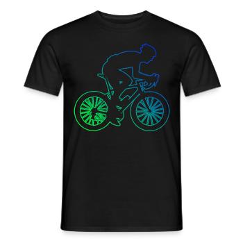 Road Bike Women's Road Cycling Road Cyclist - Men's T-Shirt - black - Front - AI Model Male 178 light (178cm)