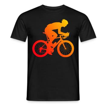 Cyclisme sur route pour femmes Vélo de route Cycliste sur route - T-shirt homme - noir - Devant - AI Model Male 178 light (178cm)