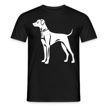 Silhouette de chien dogue allemand - T-shirt homme - noir - Devant - AI Model Male 178 light (178cm)