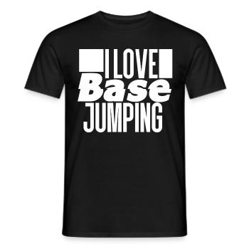 Base Jumping - Männer T-Shirt - Schwarz - Vorne - AI Model Male 178 light (178cm)