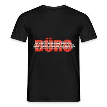 Büro T-Shirt mit Office Tags - Verwaltung - Männer T-Shirt - Schwarz - Vorne - AI Model Male 178 light (178cm)