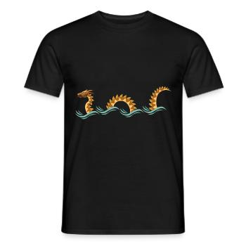 Gelbes seeungeheuer, gelbe Seeschlange Design - Männer T-Shirt - Schwarz - Vorne - AI Model Male 178 light (178cm)
