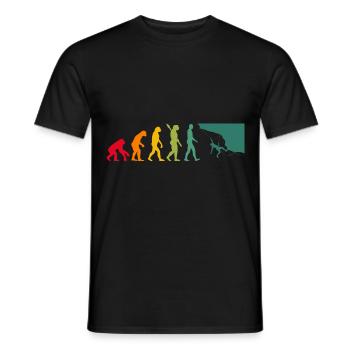 Evolution Graphic Climbing Climber Bouldering Boul - Männer T-Shirt - Schwarz - Vorne - AI Model Male 178 light (178cm)
