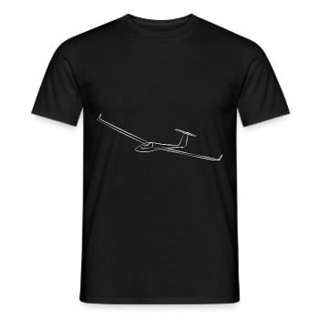 Glider Glider Gliding Glider - Men's T-Shirt - black - Front - AI Model Male 178 light (178cm)