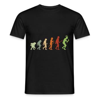 Évolution du tennis - T-shirt homme - noir - Devant - AI Model Male 178 light (178cm)