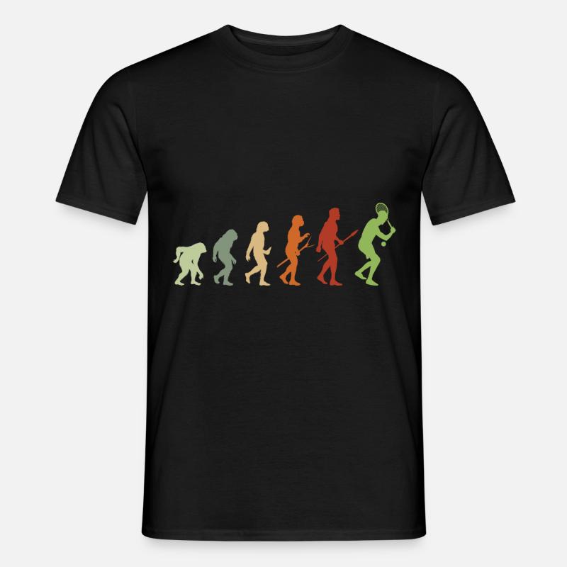 Tennis Evolution - Männer T-Shirt - Schwarz