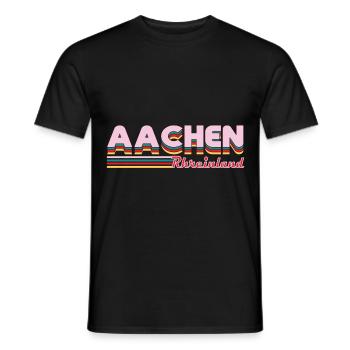 Aix-la-Chapelle Rheinland Design pour les natifs d’Aix-la-Chapelle - T-shirt homme - noir - Devant - AI Model Male 178 light (178cm)