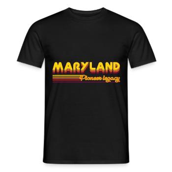 design cool des États du Maryland aux États-Unis - T-shirt homme - noir - Devant - AI Model Male 178 light (178cm)
