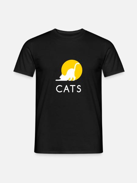 Katzen - Männer T-Shirt - Schwarz