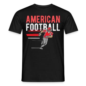 Football américain - T-shirt homme - noir - Devant - AI Model Male 178 light (178cm)