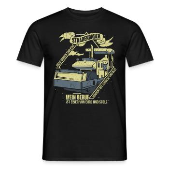 Straßenbau Straßenbauer Asphaltbauer Asphaltierer - Männer T-Shirt - Schwarz - Vorne - AI Model Male 178 light (178cm)