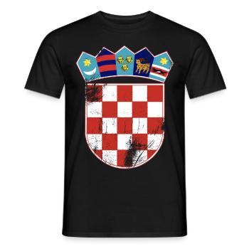 Kroatien serbisches - Männer T-Shirt - Schwarz - Vorne - AI Model Male 178 light (178cm)