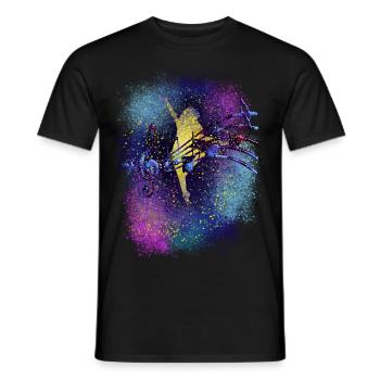 Tänzerin Musik im Sternenlicht - Männer T-Shirt - Schwarz - Vorne - AI Model Male 178 light (178cm)