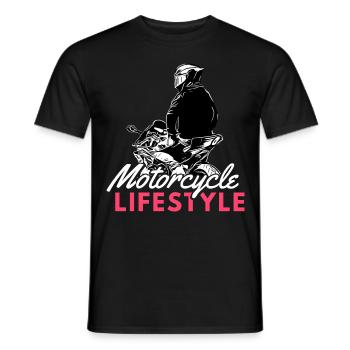 Motorcycle Lifestyle / Motorcycle / Motorcycles biker - Men's T-Shirt - black - Front - AI Model Male 178 light (178cm)
