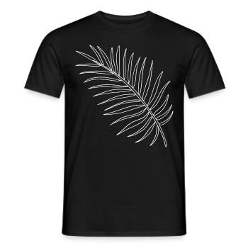 Plant Leaves Palm - Men's T-Shirt - black - Front - AI Model Male 178 light (178cm)