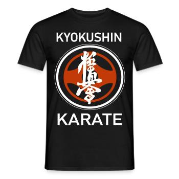 Kyokushin Karate T-Shirt - Männer T-Shirt - Schwarz - Vorne - AI Model Male 178 light (178cm)