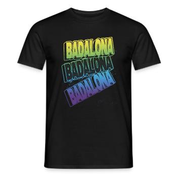 Badalona Espagne City Font Skyline Vacances - T-shirt homme - noir - Devant - AI Model Male 178 light (178cm)