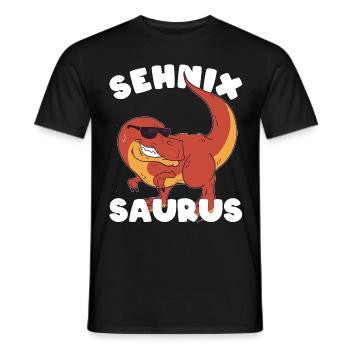Dinosaurier Spruch Dino Witz Geschenk - Männer T-Shirt - Schwarz - Vorne - AI Model Male 178 light (178cm)