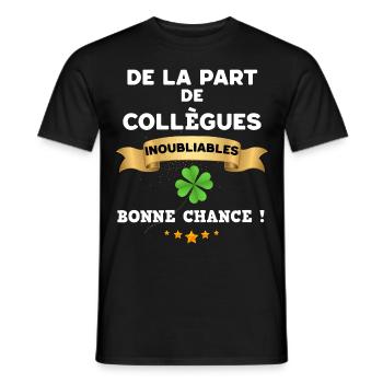 Collègue Collègues Inoubliables Idée Cadeau - T-shirt homme - noir - Devant - AI Model Male 178 light (178cm)